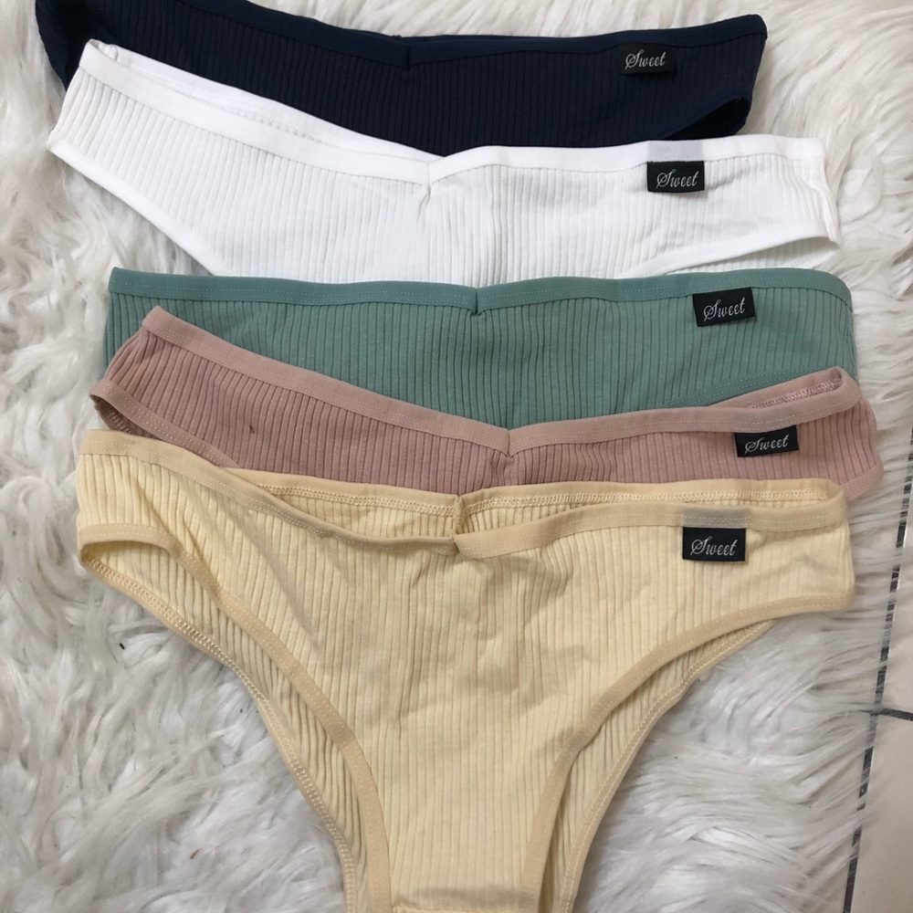 Ribbed panties 5 pack new